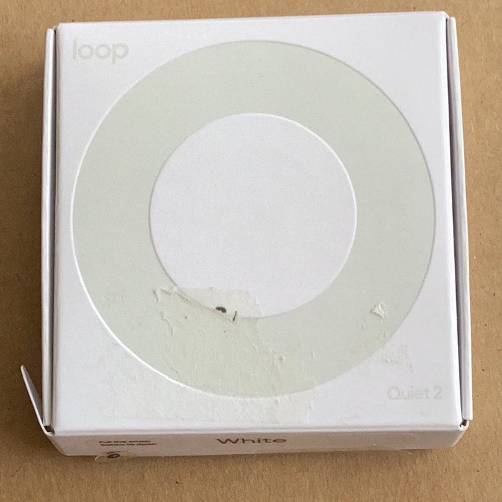 Loop Quiet 2 Earplugs for Noise Reduction, White, new in open box.
